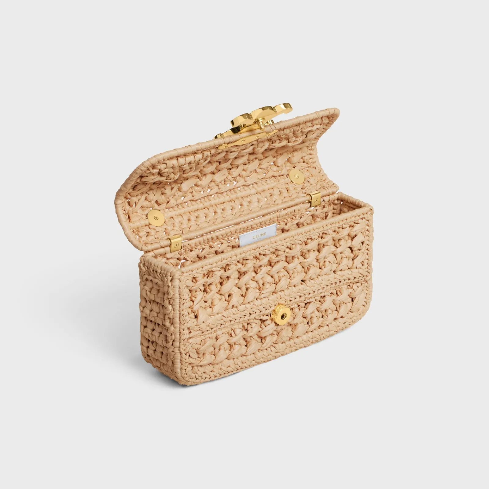 Best CHAIN SHOULDER BAG CLAUDE in RAFFIA EFFECT TEXTILE Women More Lines·Claude | Categories·Shoulder Bags