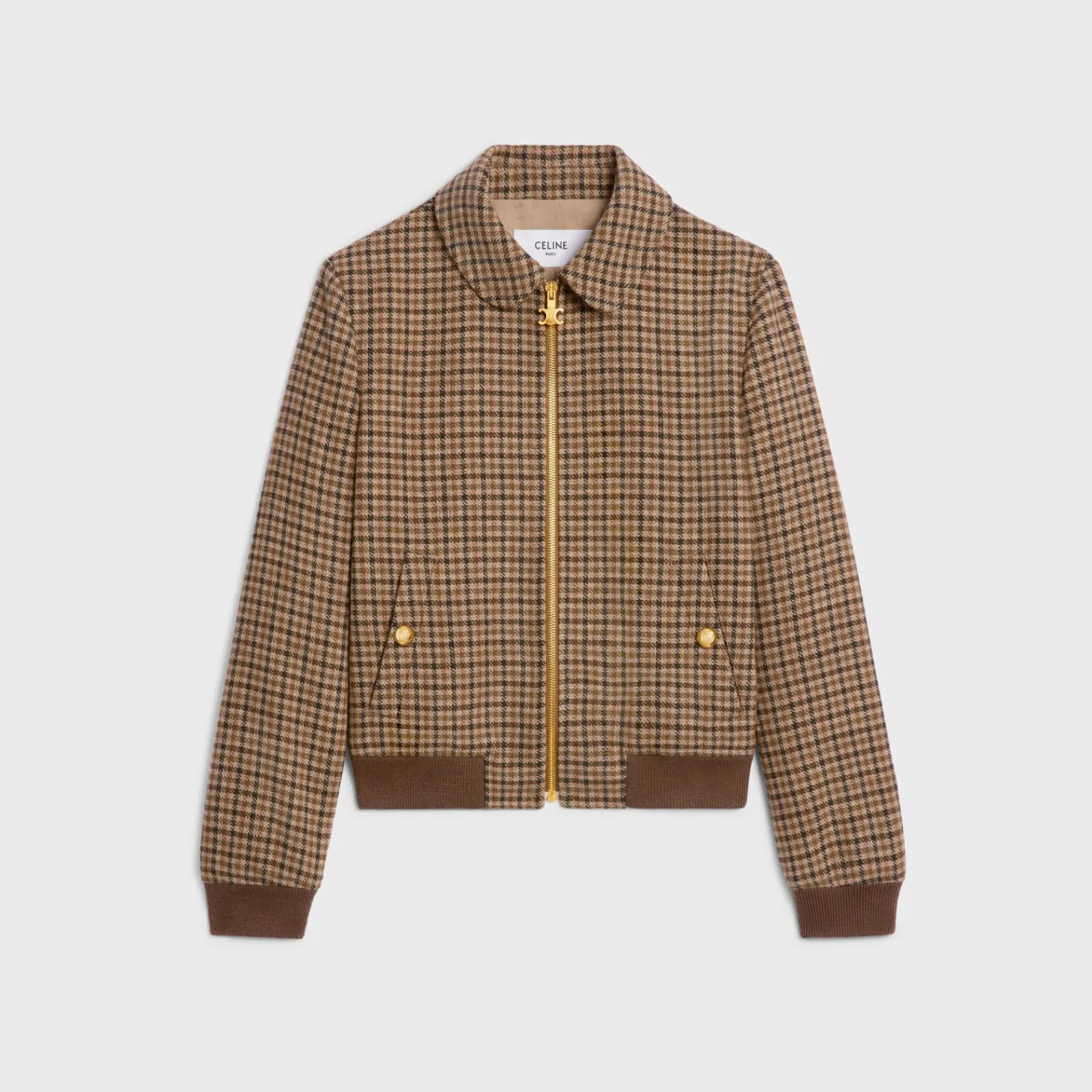 Online Chelsea blouson jacket in check wool Women Jackets