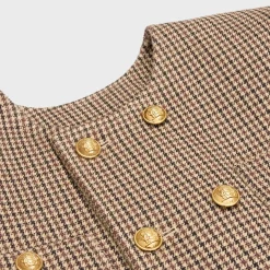New Chelsea jacket in double houndstooth wool Women Jackets