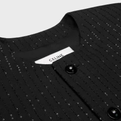 Outlet chelsea jacket with sequins in double faced wool Women Jackets