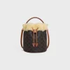 Clearance CLARA BAG in TRIOMPHE CANVAS AND SHEARLING Women Triomphe Canvas | Categories·Cross-Body Bags