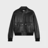 Hot classic aviator blouson jacket in soft lambskin Leather