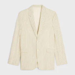 Online classic jacket in striped wool Jackets & Trousers