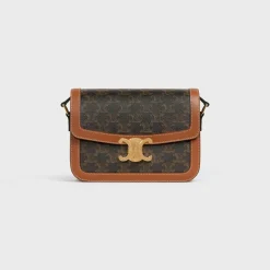 Discount Classique Triomphe Bag in Triomphe Canvas and Calfskin Women Triomphe | Triomphe Canvas