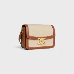 Discount Classique Triomphe Bag in TEXTILE AND CALFSKIN Women Triomphe | Categories·Cross-Body Bags