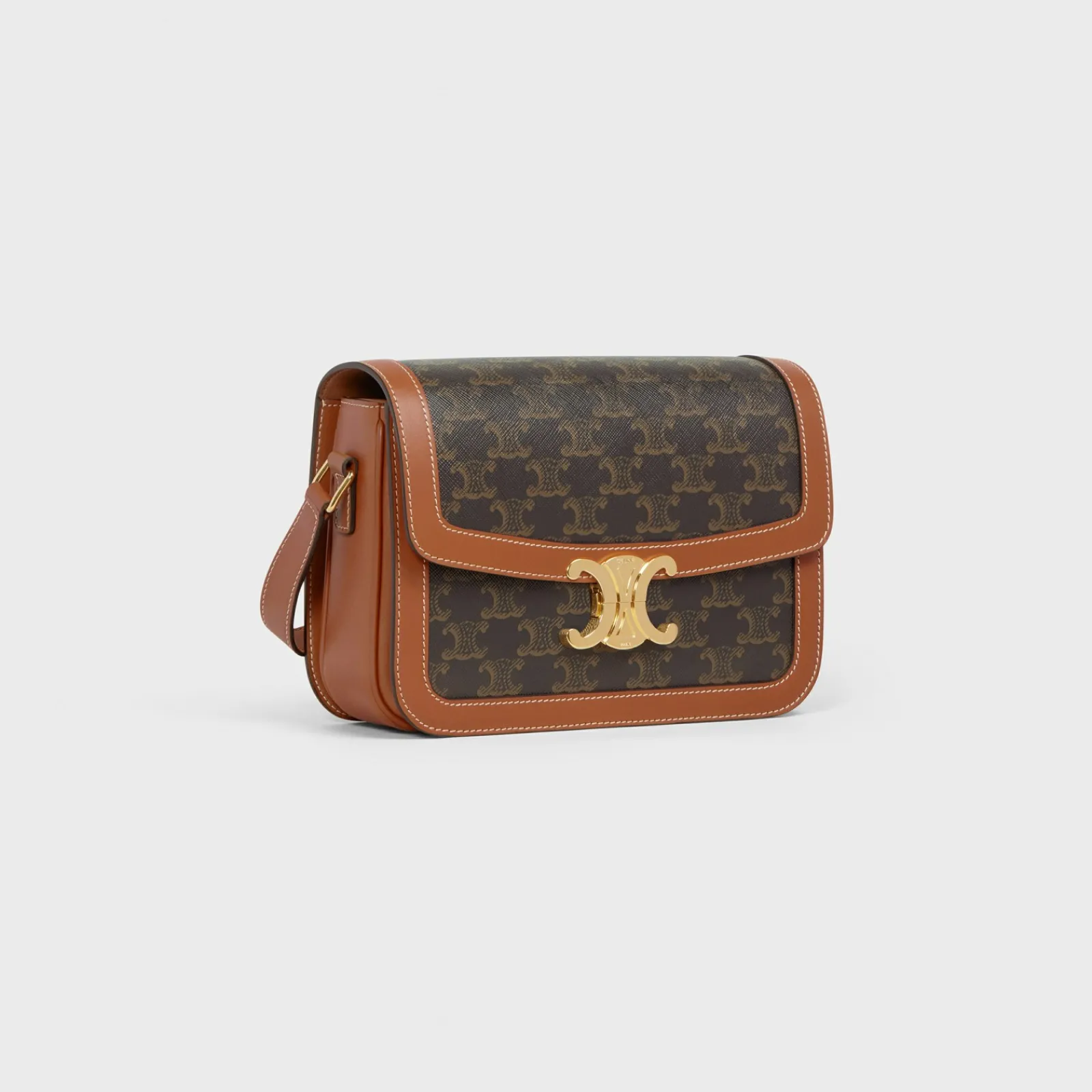 Discount Classique Triomphe Bag in Triomphe Canvas and Calfskin Women Triomphe | Triomphe Canvas