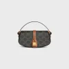 Online CLUTCH ON STRAP TABOU in Triomphe canvas and calfskin Women Triomphe Canvas