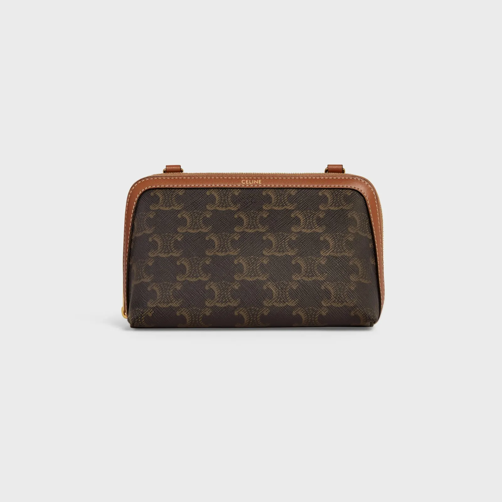 Discount Clutch with Chain in Triomphe canvas and Lambskin Women Triomphe Canvas