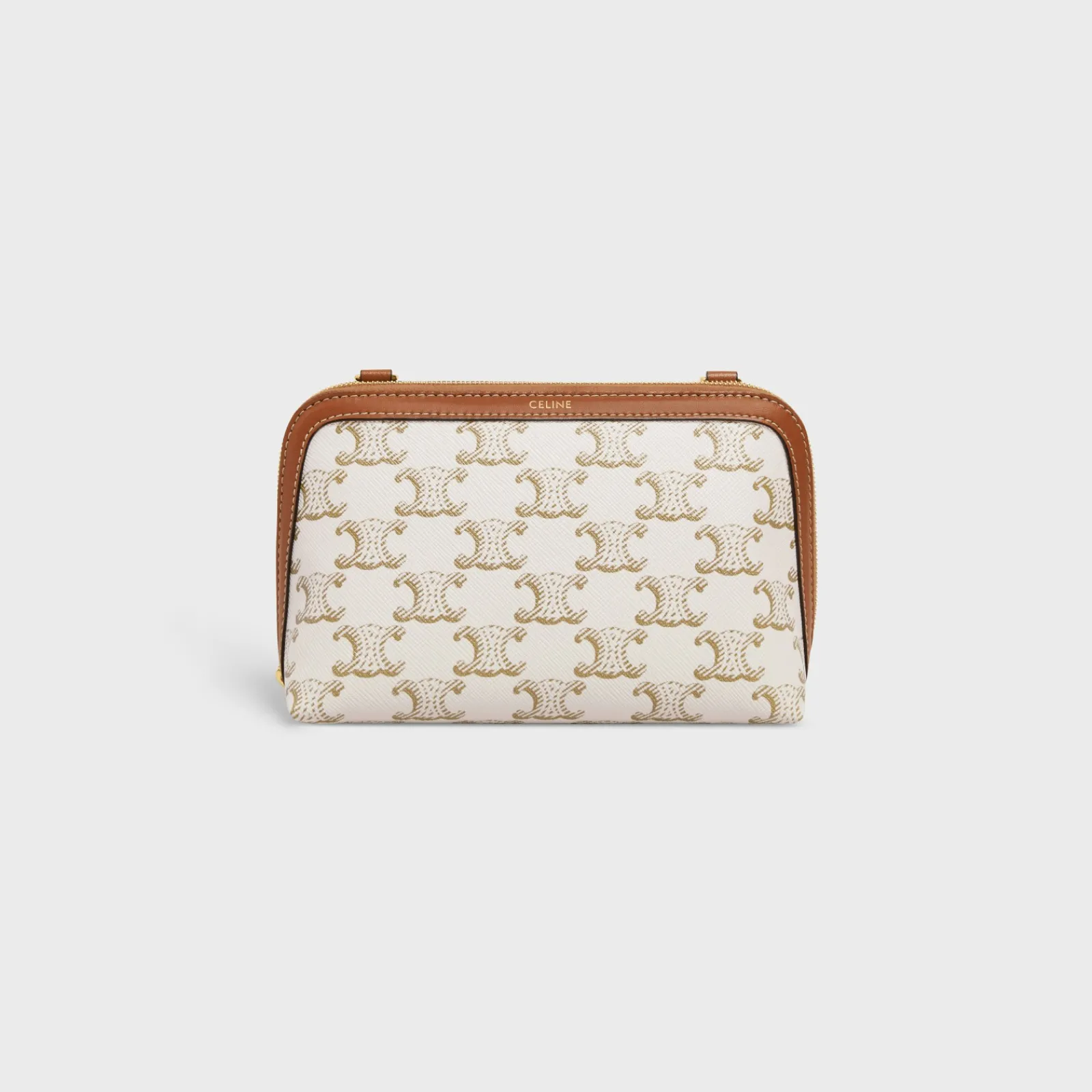 Discount Clutch with Chain in Triomphe canvas and Lambskin Women Triomphe Canvas