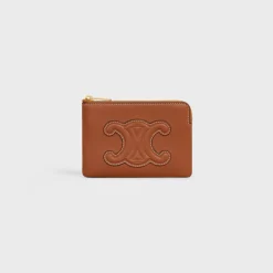 Hot COIN AND CARD POUCH CUIR TRIOMPHE IN SMOOTH CALFSKIN Women More Lines·Cuir Triomphe | Categories·Coin And Card Holders