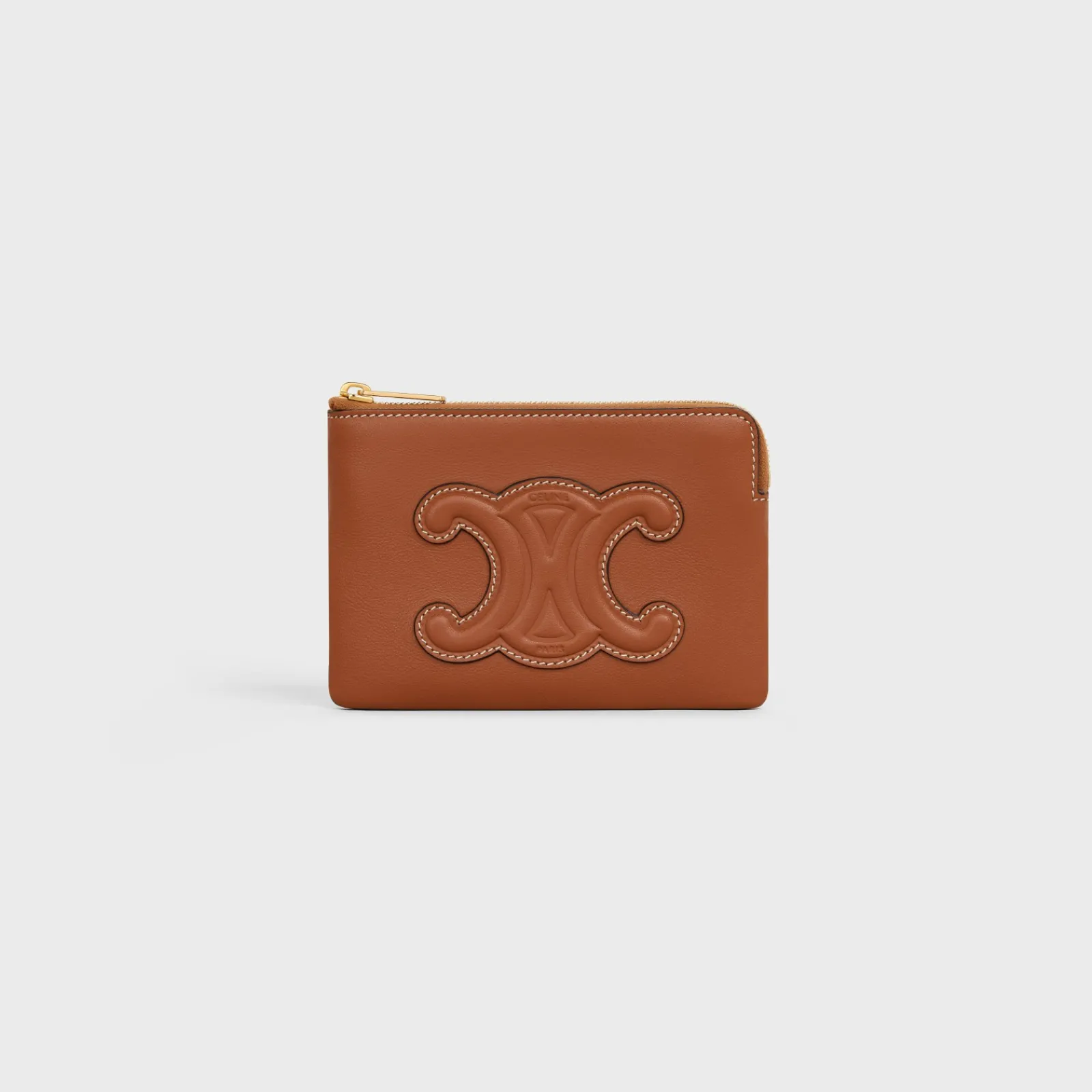 Hot COIN AND CARD POUCH CUIR TRIOMPHE IN SMOOTH CALFSKIN Women More Lines·Cuir Triomphe | Categories·Coin And Card Holders
