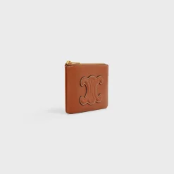 Hot COIN AND CARD POUCH CUIR TRIOMPHE IN SMOOTH CALFSKIN Women More Lines·Cuir Triomphe | Categories·Coin And Card Holders