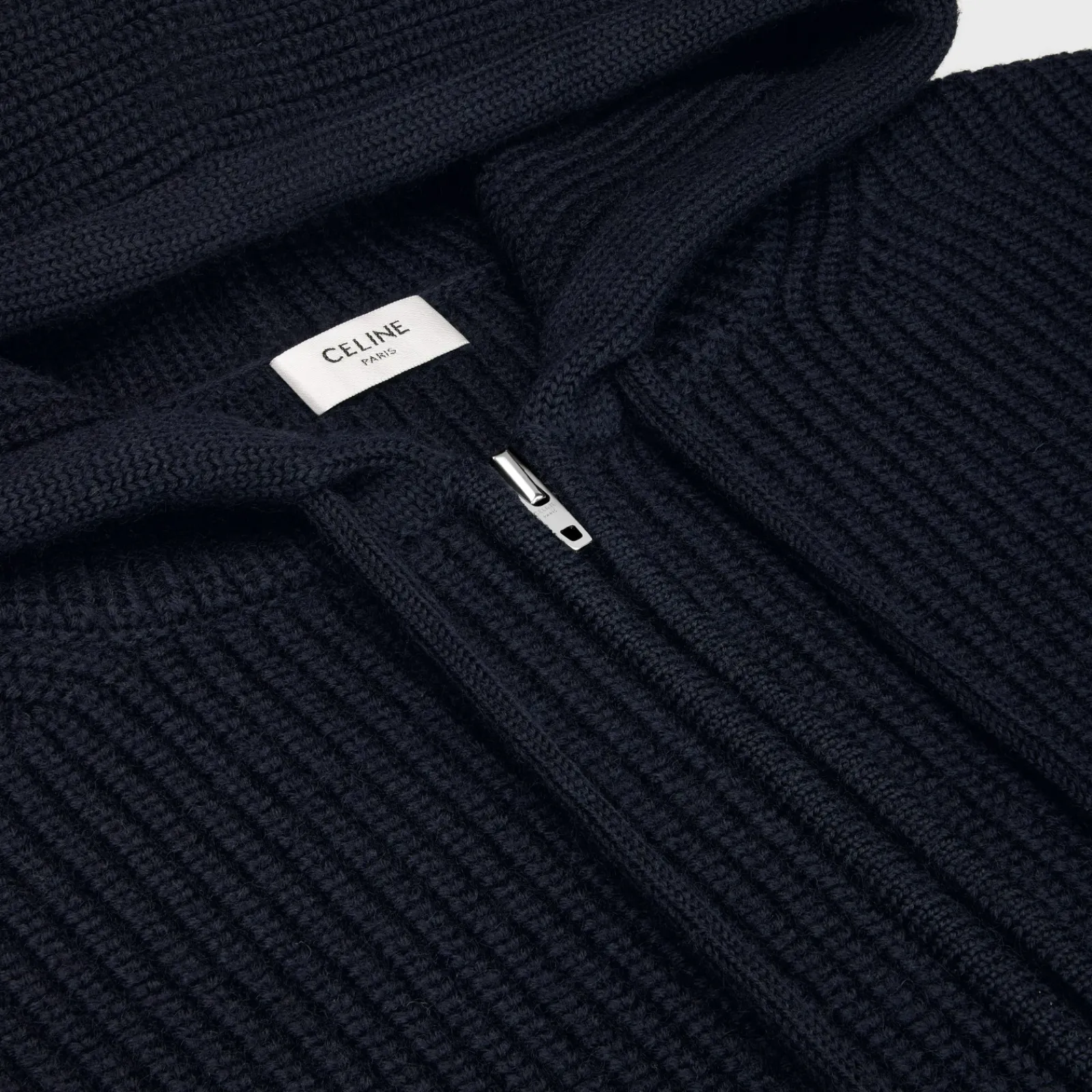 Online college hooded sweater in wool Knitwear