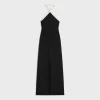 Fashion column dress in satin-lined crepe Women Dresses And Skirts