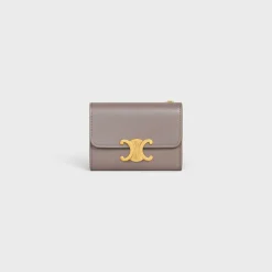 Clearance COMPACT WALLET WITH COIN TRIOMPHE in Shiny calfskin Women Triomphe | Categories·Wallets