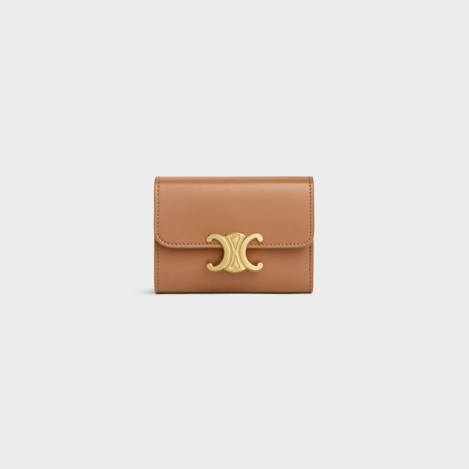 Best COMPACT WALLET WITH COIN TRIOMPHE in Shiny calfskin Women Triomphe | Categories·Wallets