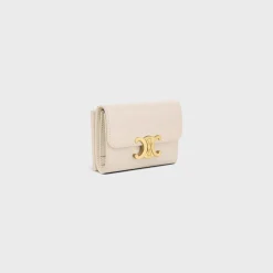 Best COMPACT WALLET WITH COIN TRIOMPHE in Shiny calfskin Women Triomphe | Categories·Wallets