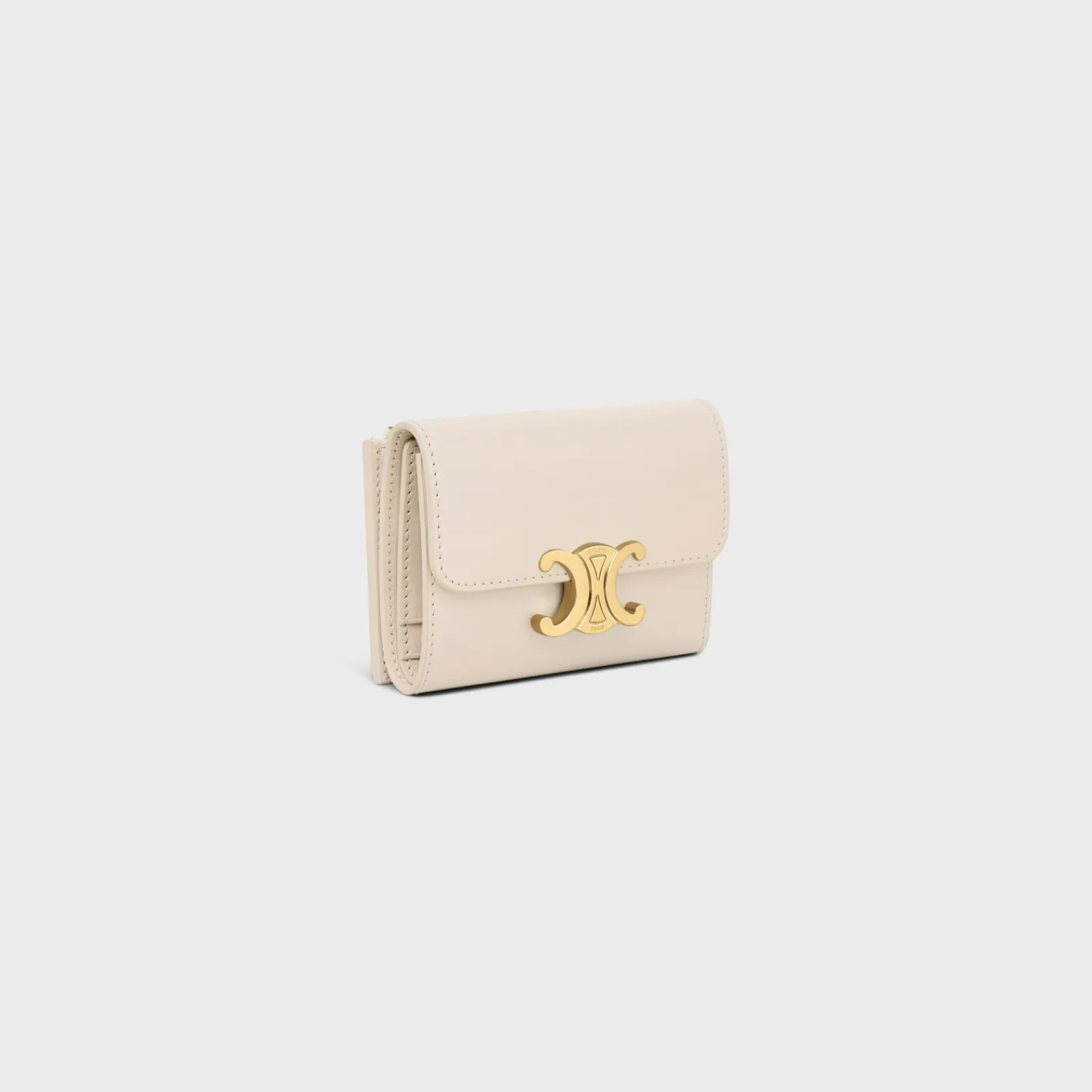 Best COMPACT WALLET WITH COIN TRIOMPHE in Shiny calfskin Women Triomphe | Categories·Wallets