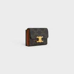 Sale COMPACT WALLET WITH COIN TRIOMPHE in triomphe canvas Women Triomphe Canvas | Categories·Wallets