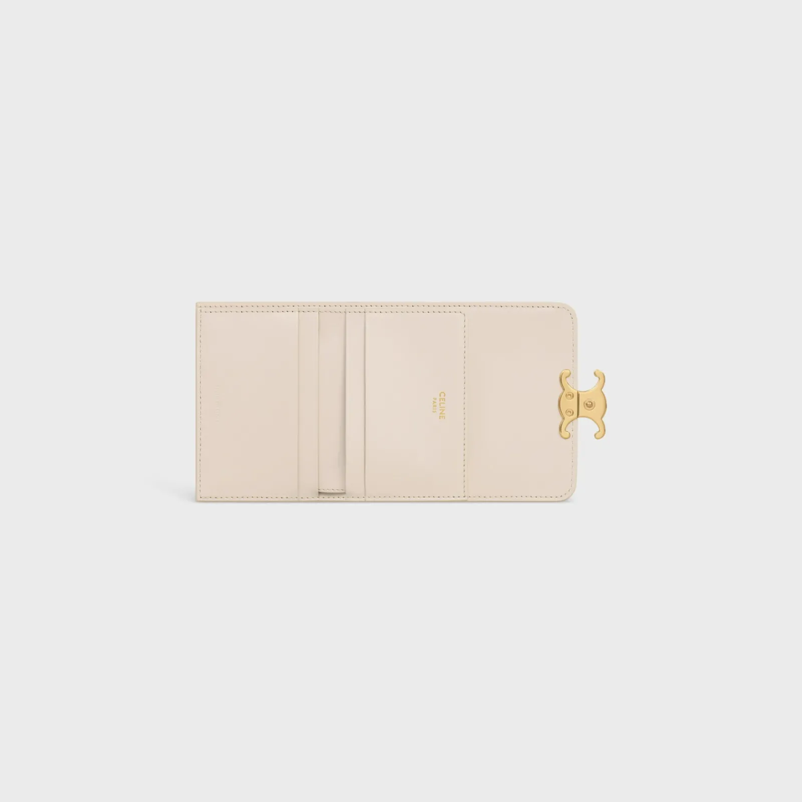 Best COMPACT WALLET WITH COIN TRIOMPHE in Shiny calfskin Women Triomphe | Categories·Wallets