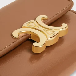 Best COMPACT WALLET WITH COIN TRIOMPHE in Shiny calfskin Women Triomphe | Categories·Wallets