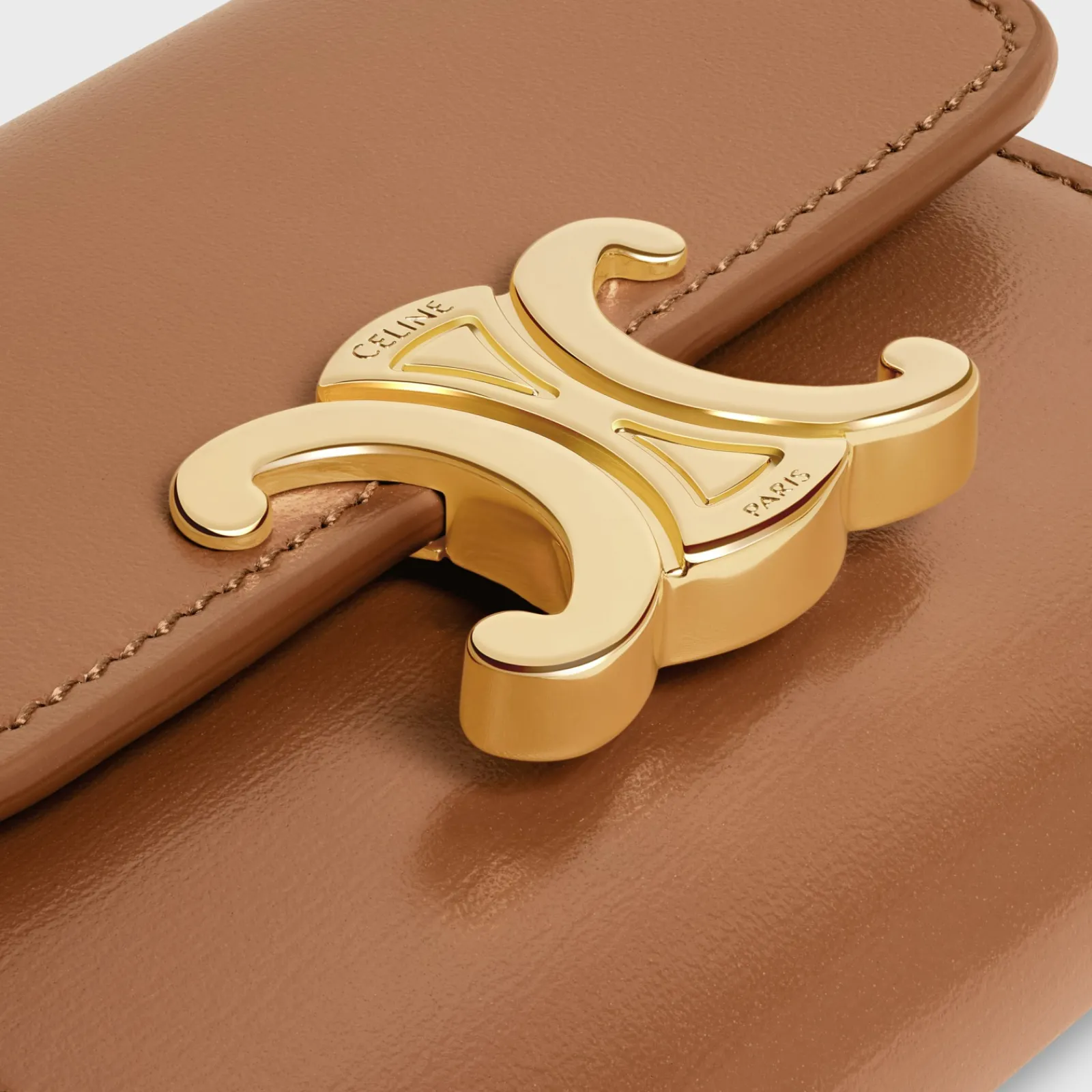 Best COMPACT WALLET WITH COIN TRIOMPHE in Shiny calfskin Women Triomphe | Categories·Wallets