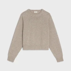 Clearance CREW NECK SWEATER IN SEAMLESS CASHMERE Women Knitwear
