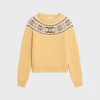 Clearance crew neck sweater in triomphe fair isle wool Women Knitwear