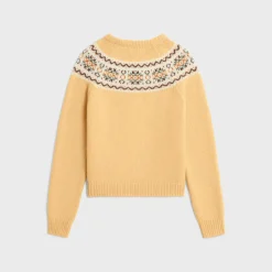 Clearance crew neck sweater in triomphe fair isle wool Women Knitwear