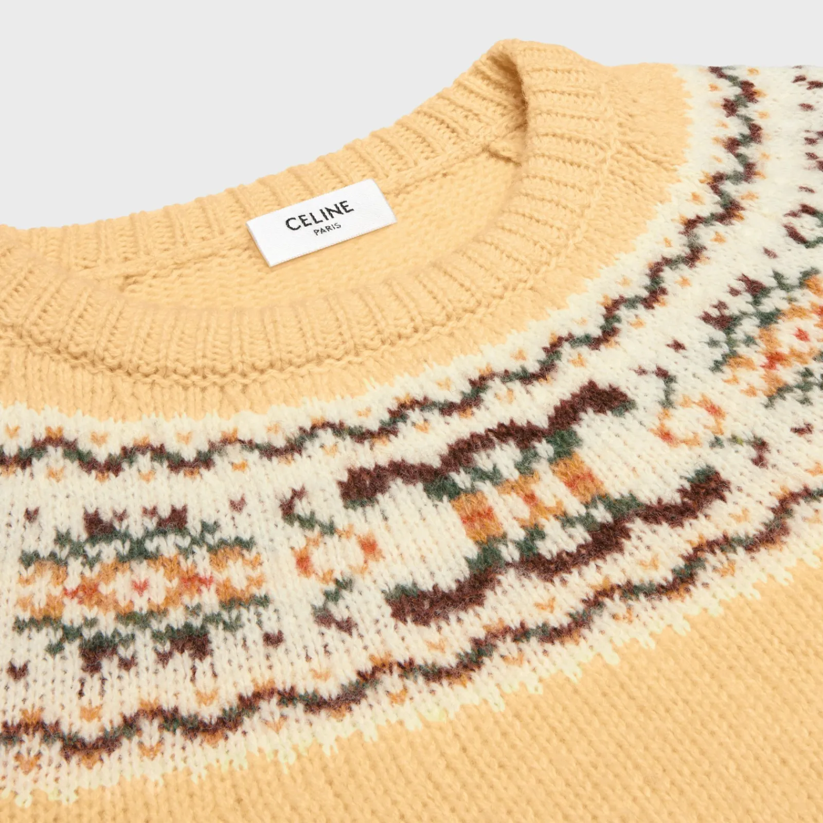 Clearance crew neck sweater in triomphe fair isle wool Women Knitwear
