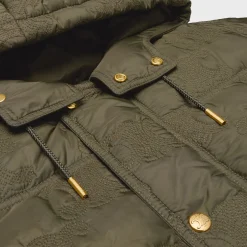 Hot cropped triomphe down jacket in lightweight nylon Women Jackets | Coats