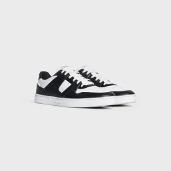 Sale CT-04 Low Lace-Up Sneaker Calfskin WHITE / BLACK Sneakers