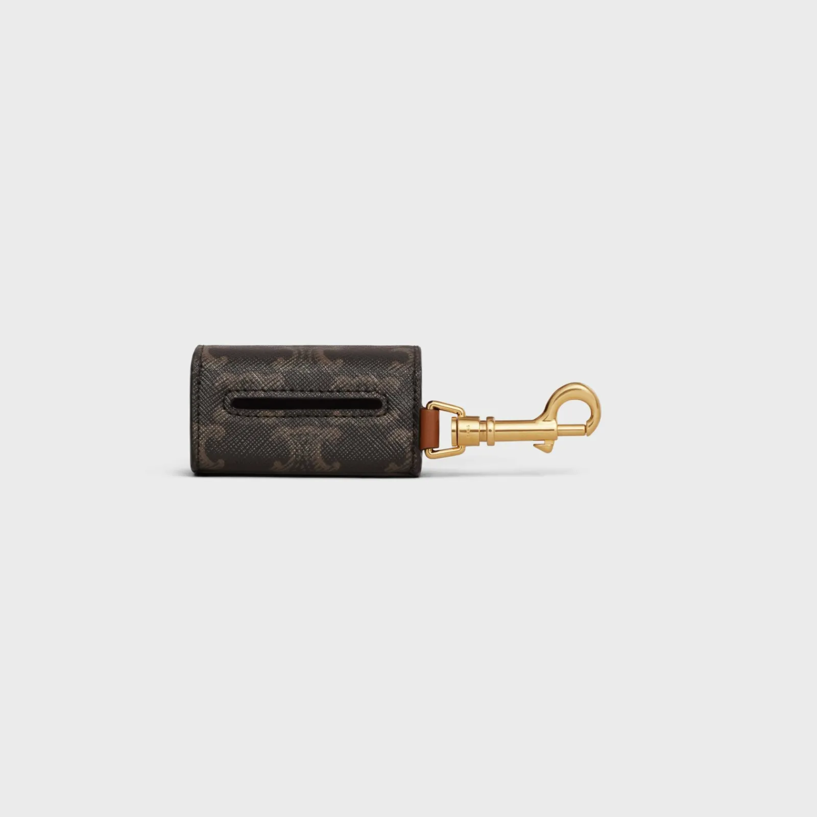 Outlet Dog Bags Holder in Triomphe Canvas and Calfskin with Studs Dog Accessories