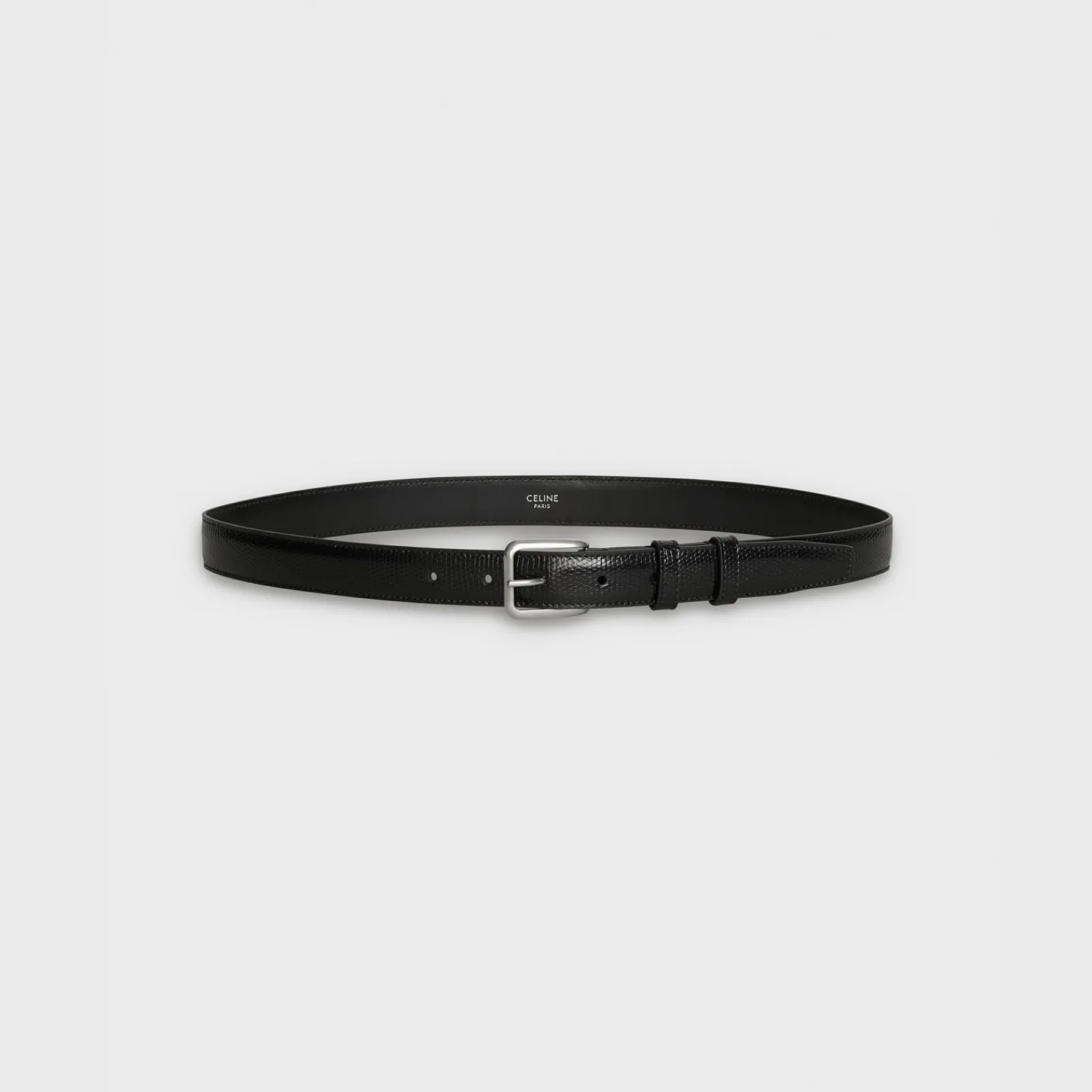 Discount Elegant Belt with Square Buckle in Lizard embossed calfskin Belts