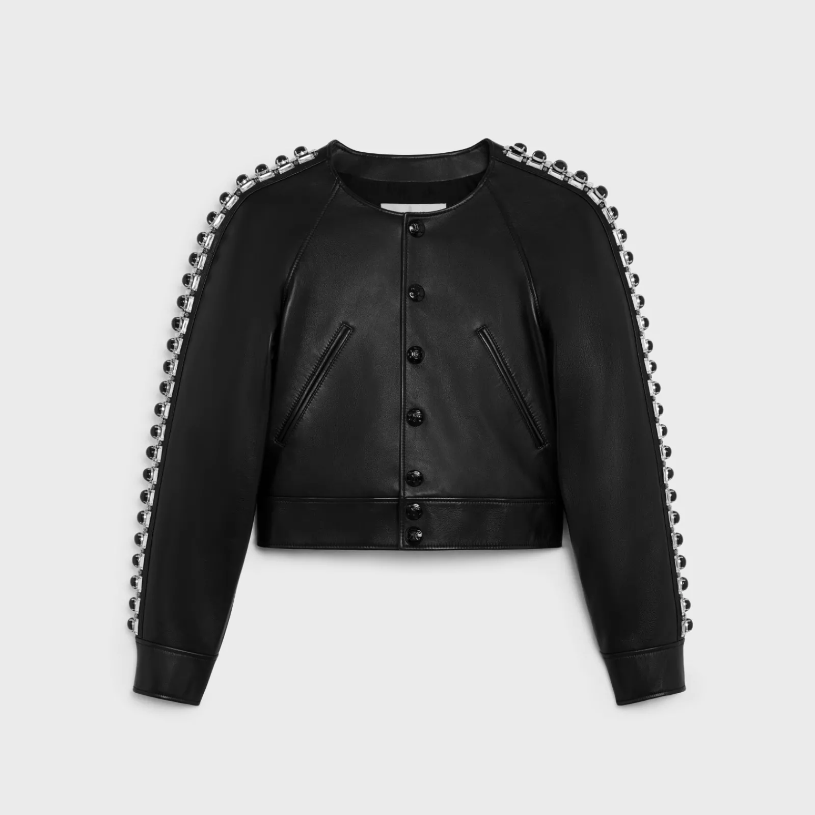New embroidered blouson jacket in soft lambskin Women Jackets | Leather And Shearling
