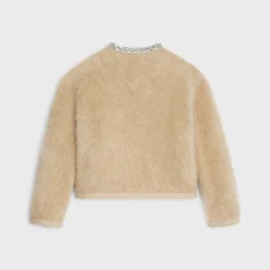 Discount Embroidered cardigan in brushed mohair Women Knitwear