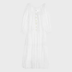 Best embroidered folk dress in cotton muslin Women Dresses And Skirts