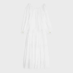 Best embroidered folk dress in cotton muslin Women Dresses And Skirts