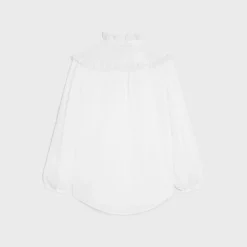 New embroidered romy shirt in cotton muslin Women Shirts And Tops