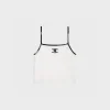New embroidered triomphe tank top in cotton jersey Women T-Shirts And Sweatshirts