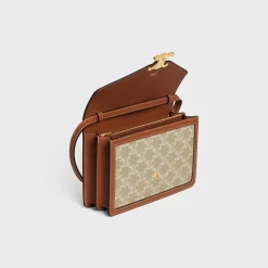 Fashion ENVELOPPE BAG in Triomphe Canvas and calfskin Women Triomphe Canvas
