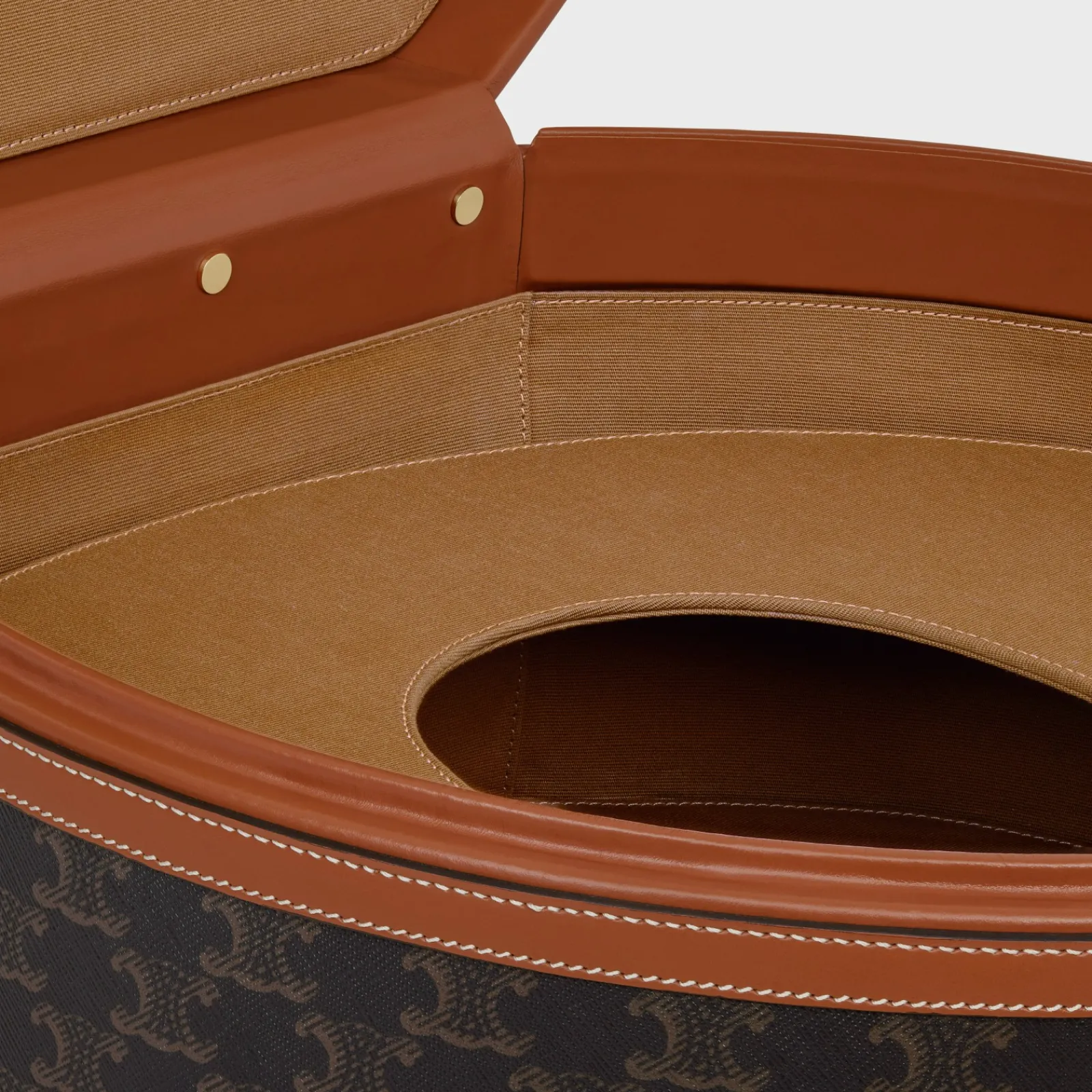 Fashion Fedora case in triomphe canvas and calfskin Travel