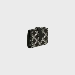 Clearance Fine Strap Wallet in Triomphe canvas two-tone and calfskin Triomphe Canvas | Categories·Allets