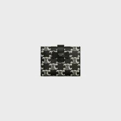 Clearance Fine Strap Wallet in Triomphe canvas two-tone and calfskin Triomphe Canvas | Categories·Allets