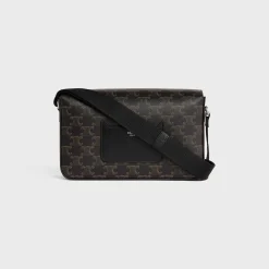 Outlet Flap Messenger in TRIOMPHE CANVAS AND CALFSKIN Triomphe Canvas | Categories·Cross-Body Bags