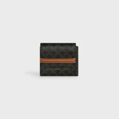 Hot Flap Origami wallet in Triomphe Canvas and Lambskin Triomphe Canvas | Essentials