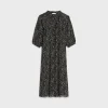 Online folk dress in viscose georgette Women Dresses And Skirts