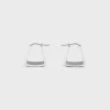 New Formes Abstraites Pyramid Hoops in Brass with Rhodium Finish Women Other Lines | Categories·Earrings