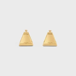 Discount Formes Abstraites Pyramid Hoops in Brass with Finish Women Other Lines | Categories·Earrings