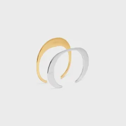 New Formes Abstraites Set of 2 Cuffs in Brass with Gold and Rhodium Finish Women Other Lines | Categories·Bracelets